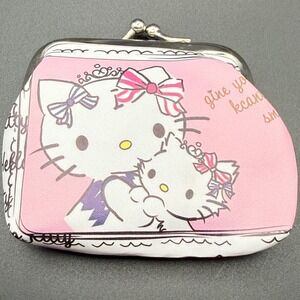 Coin Purse Pink Kawaii Kiss Clasp Small Wallet